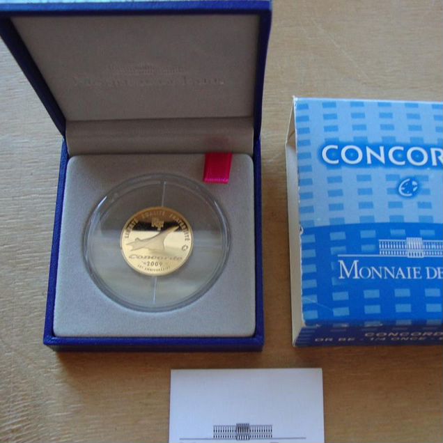 Франция 2009 Конкорд Concorde самолет Золото