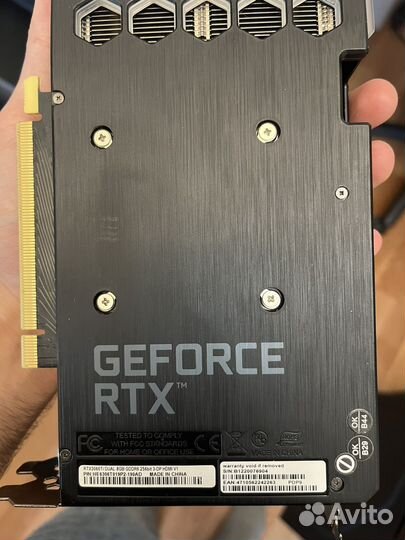Видеокарта Palit RTX 3060Ti нерабочая