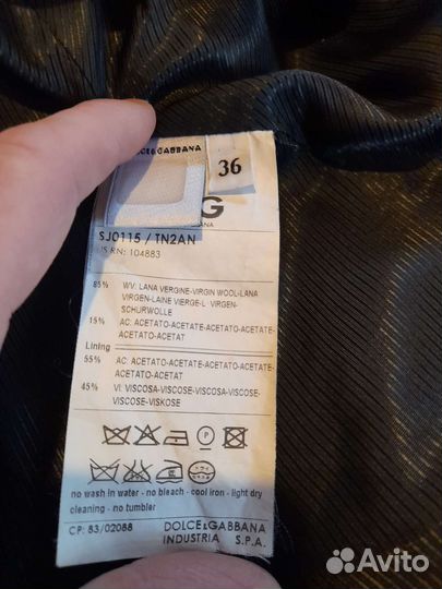 Пиджак dolce gabbana оригинал шерсть 44 р