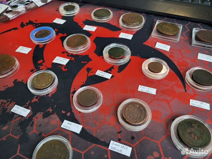 Коллекция монет 1731-1894 в футлярах