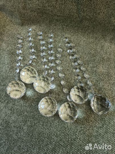 Подвески шар хрустальные