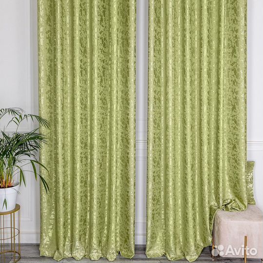 Шторы мрамор Версаль светло-зеленый