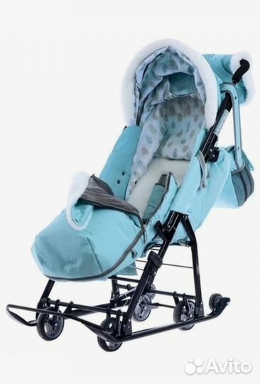 Санки коляска ника на колесах 7 5
