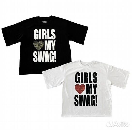 Футболка Girls love my swag y2k