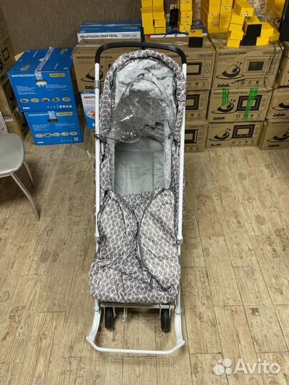 Санки -коляска Nika Наши детки З-1К серые