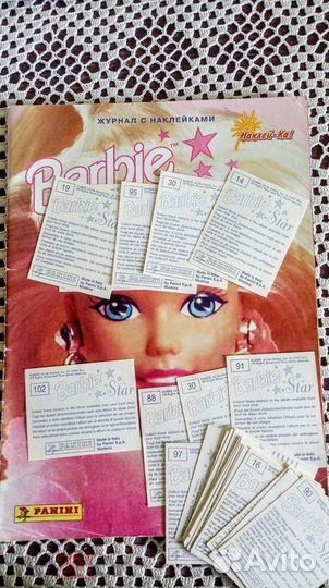 Наклейки для журнала Barbie Звезда Panini 1997