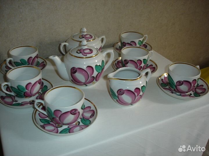 1954 Вербилки дфз сервиз 1 сорт красное клеймо