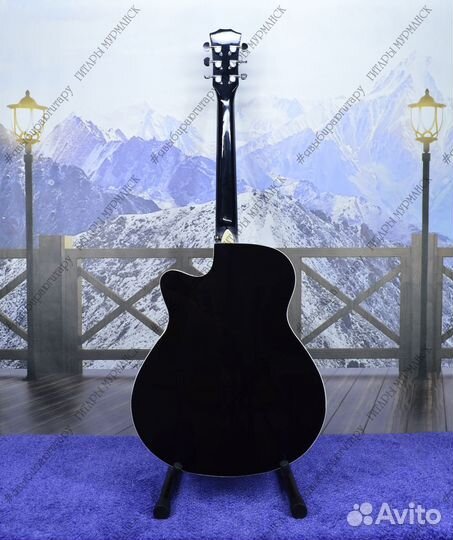 Акустическая гитара (новая) глянцевая, комплект