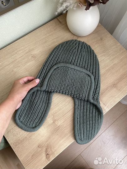 Шапка ушанка вязаная