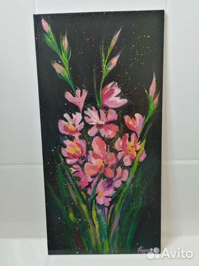 Картина маслом на холсте цветы