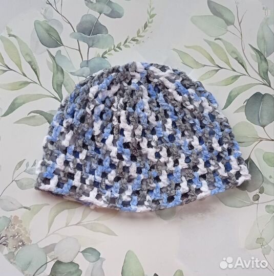 Вязаная шапочка сетка