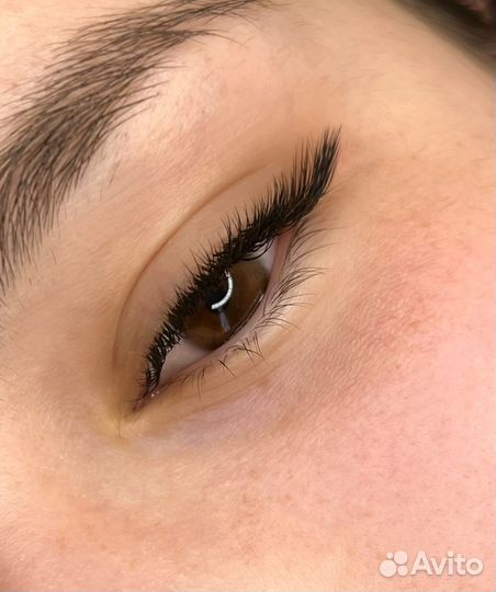 Наращивание ресниц за 2 часа, брови