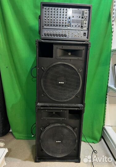 Активный микшер Yamaxa EMX88S и 2 колонки