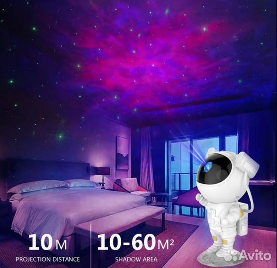 Проектор звездного неба Космонавт ночник детский