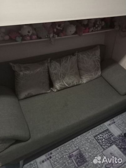 Детская кровать двухъярусная с матрасом