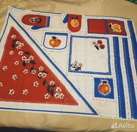 Ткань лен СССР купон