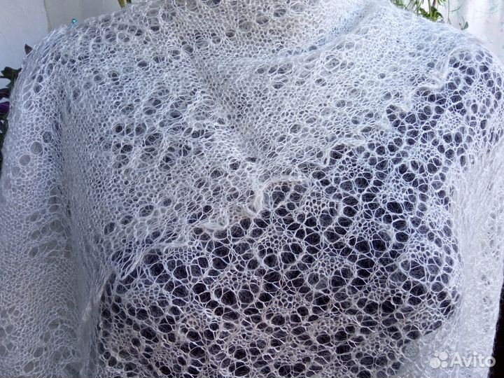 Паутинка-шаль пуховая 