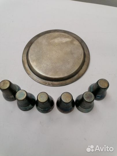 Набор коньячный мельхиор