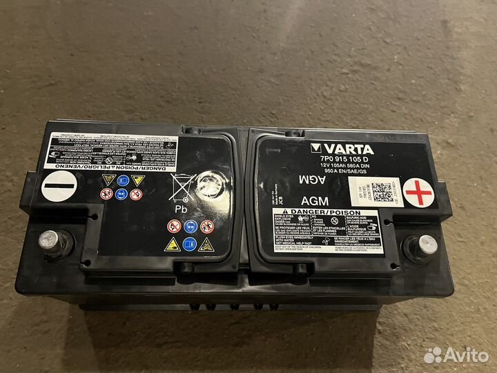 Аккумулятор Varta AGM 105 Ah
