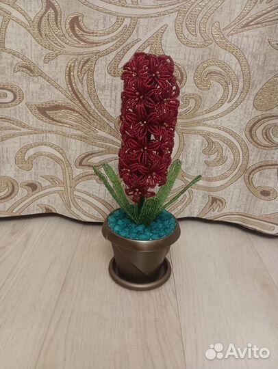 Гиацинт из бисера