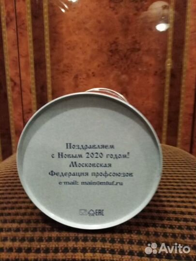 Метал. коробка кремлёвской новогодней ёлки