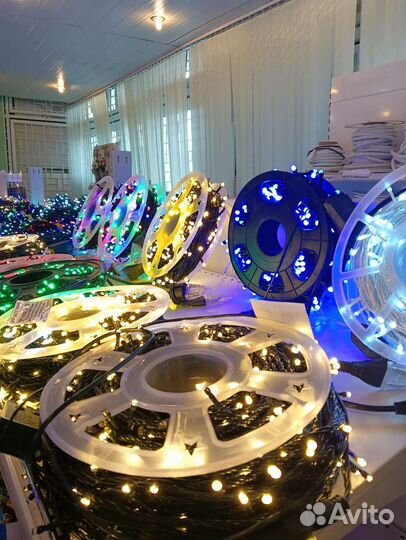 Уличная гирлянда тёплый цвет