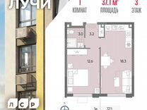 1-к. квартира, 37,1 м², 3/24 эт.