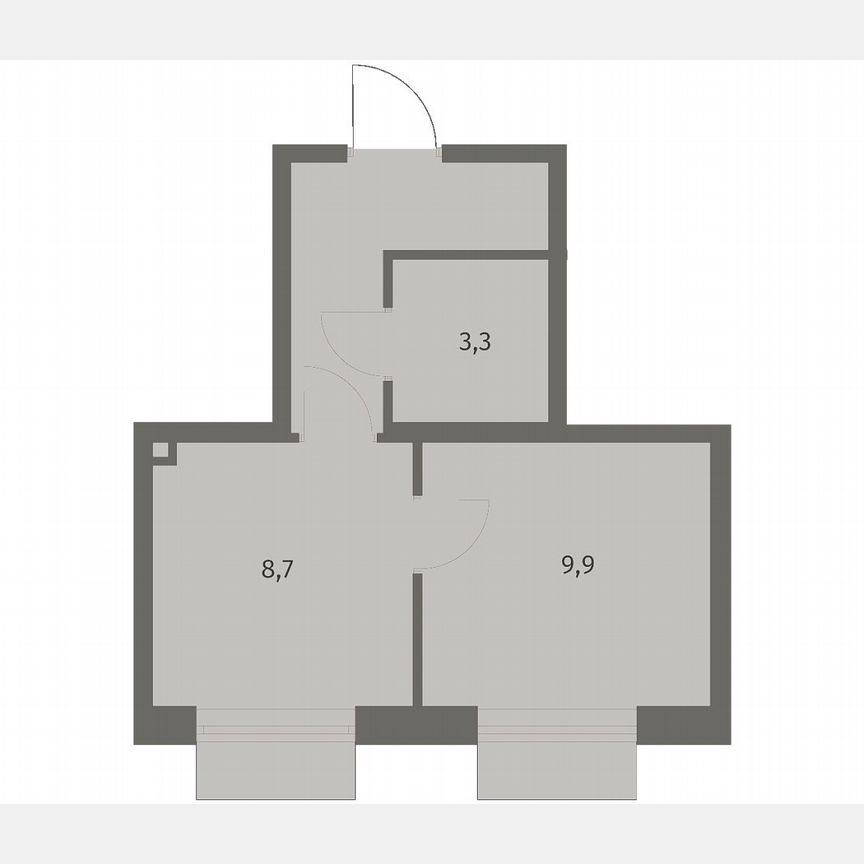 1-к. квартира, 26,6 м², 2/8 эт.