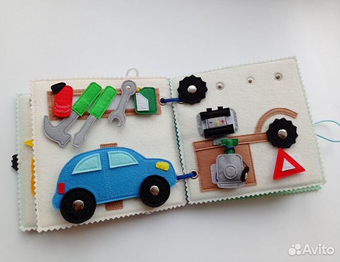 Развивающая книжка игрушка из фетра 1-3 года