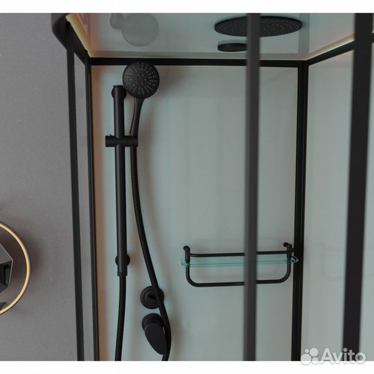 Душевая кабина Frank F412/2L Black 120x80 см 1510