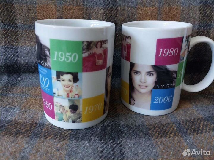 Кружка с Сальмой Хайек, Avon 120 лет в мире, 250мл