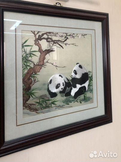 Картина шелкография Китай