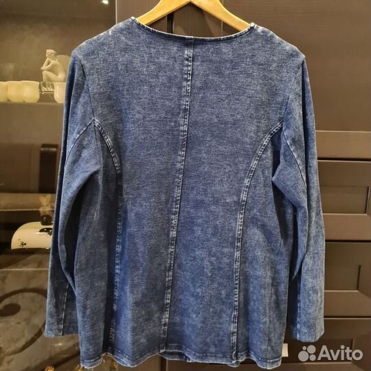 Джинсовый пиджак женский/кардиган