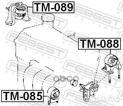 Опора двигателя задняя toyota yaris (JPP) NCP1#