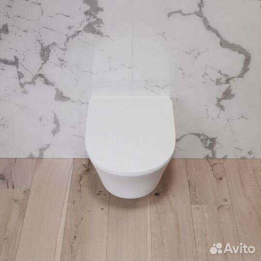 Унитаз подвесной Damixa Skyline DX35C1700SC с сиденьем микролифт, белый