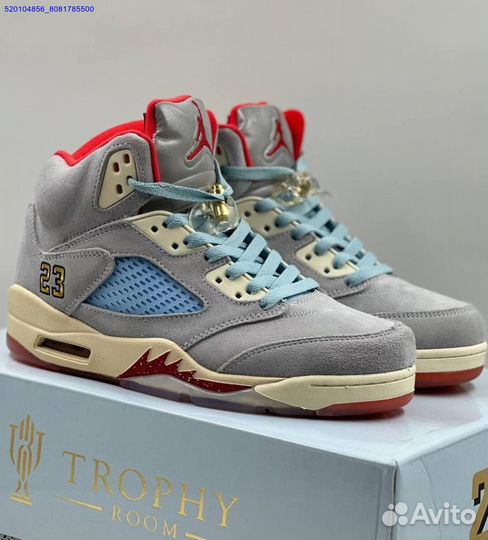 Кроссовки Nike Air Jordan 5 Retro Grey (Арт.72893)