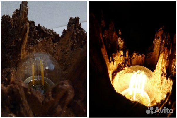 Светильник из дерева