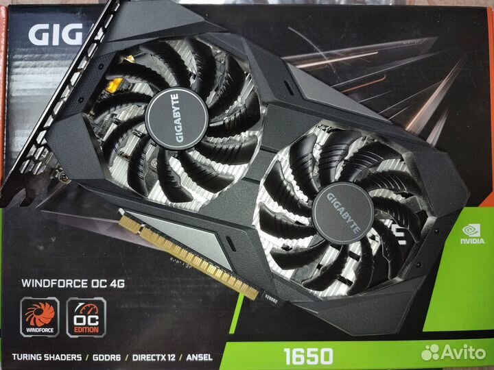 Gigabyte GTX 1650 gddr6 +XFX AMD Radeon RX 570 8GB