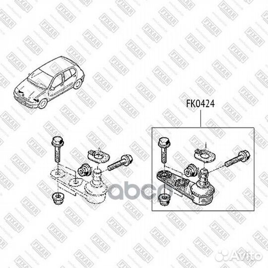 Опора шаровая renault clio/megane/kangoo 88
