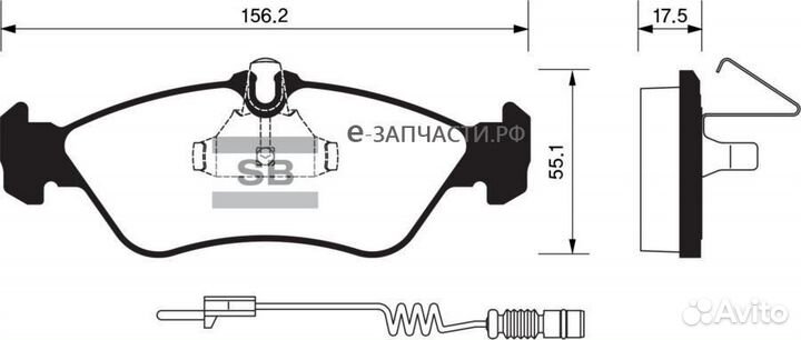 Sangsin brake SP1274 Колодки торм.зад
