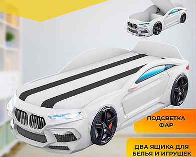 Детская кровать Romeo-М 3D с подсветкой фар