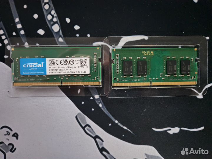 Оперативная память ddr4 8gb crucial 3200