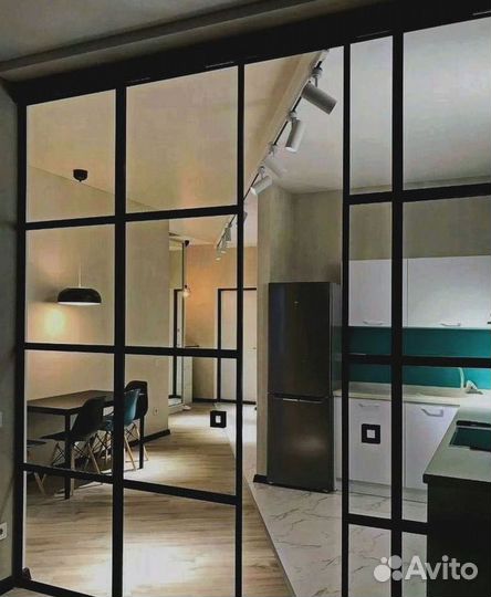 Каскадные межкомнатные раздвижные перегородки