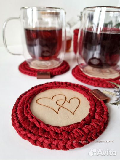 Набор для красивого чаепития вязаный ручная работа