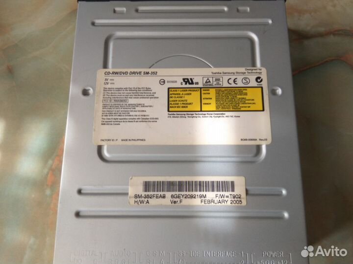 Внутренний привод samsung CD-RW/DVD SM-352