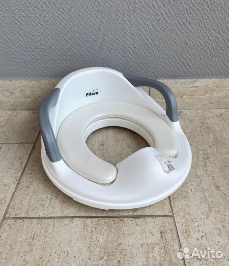 Pituso Накладка на унитаз мягкая со спинкой Grey/С