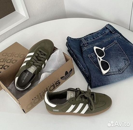 Кроссовки/кеды женские Adidas Samba olive оригинал