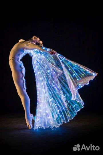 Светодиодные крылья для танца, фотосессии