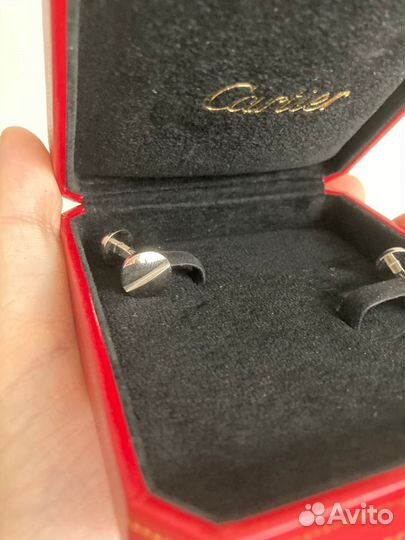 Запонки cartier новые серебряные