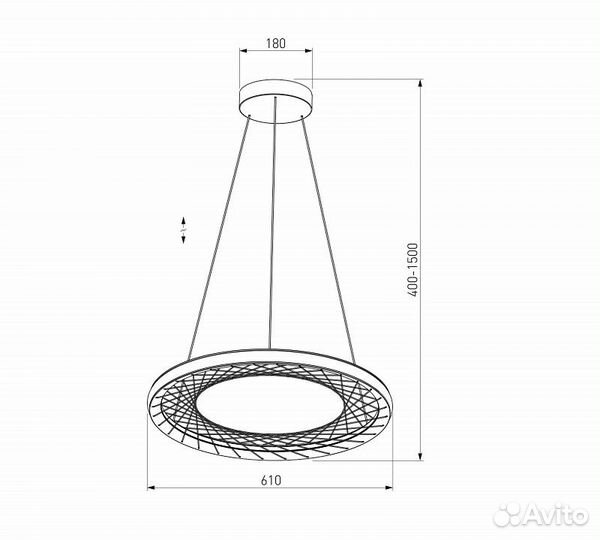 Подвесной светильник Eurosvet Parafe 40024/1 LED серый